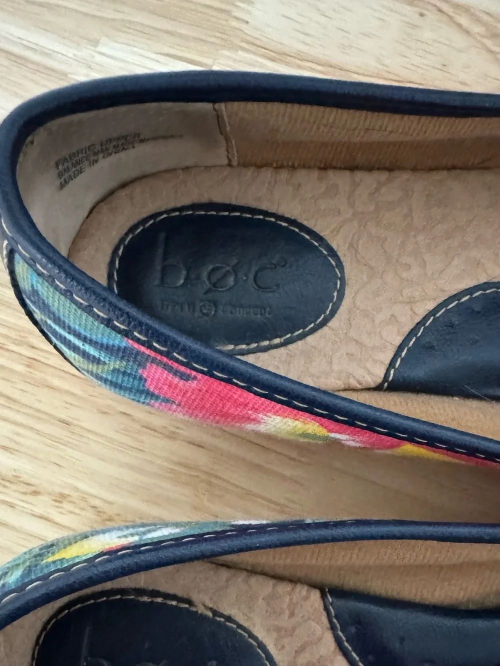 b.o.c. Canvas Tropical Floral Slip-On Espadrilles Size 8
